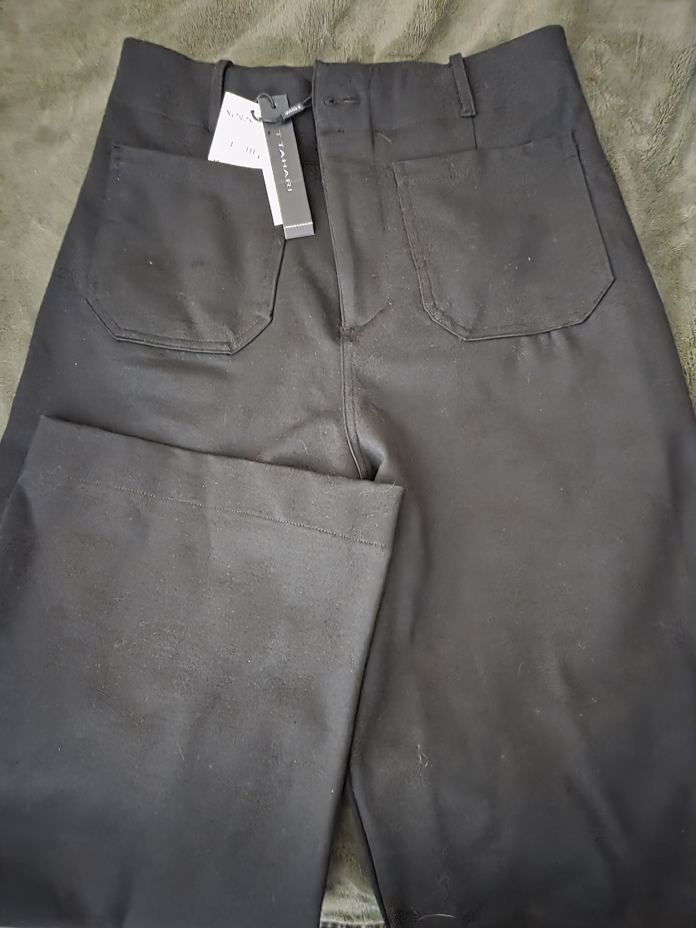 Tahari Black Dress Pants with Button Closure